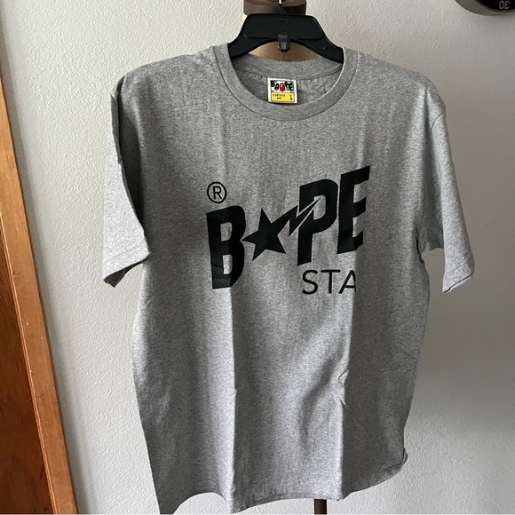 Bape Other - BATHING APE sz L Gray Tee BAPESTA Tshirt Short Sleeve BAPE Japan